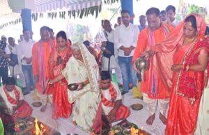 मुख्यमंत्री साय के जन्मदिवस पर बगिया में हुआ श्री सत्यनारायण व्रत कथा का आयोजन