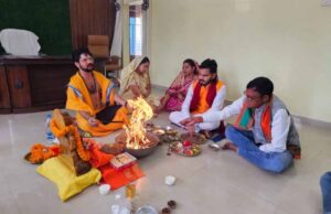 हवन पूजन और गौ मूत्र से शुद्धिकरण कर गौरी शंकर कश्यप ने चेंबर किया प्रवेश