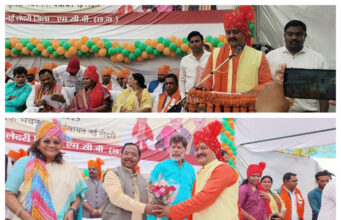 नई लेदरी के नव निर्वाचित अध्यक्ष एवं पार्षदगणों को मुख्य अतिथियों के बीच संयुक्त कलेक्टर ने दिलाई शपथ