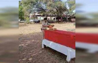 दिवंगत सब इंस्पेक्टर नाथूराम को गार्ड ऑफ ऑनर के साथ दी विदाई, ड्यूटी के दौरान हादसे हुआ निधन