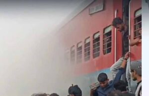 मुंबई से गोरखपुर जा रही 15017 काशी एक्सप्रेस में बोगी के पहियों में लगी आग, मची अफरा-तफरी