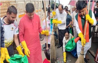 इंदौर नगर निगम के 8 हजार सफाई मित्र अवकाश पर, नेता और जनता खुद उतरे सफाई करने