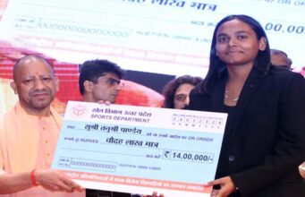 यूपी का मान बढ़ाने वाले खिलाड़ियों को सम्मानित किया मुख्यमंत्री योगी आदित्यनाथ ने