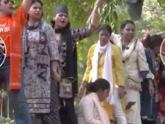 महिला आरक्षण बिल पर सियासी घमासान, दिल्ली में भाजपा का प्रदर्शन—राहुल गांधी के घर के बाहर विरोध
