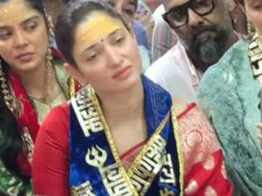 महाकाल की भक्ति में लीन दिखीं तमन्ना भाटिया: त्रिपुण्ड लगाकर भस्म आरती में हुईं शामिल