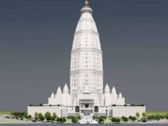 वृंदावन में बन रहा दुनिया का सबसे ऊंचा चंद्रोदय मंदिर, साउथ ब्लॉक लोकार्पण की तैयारी तेज