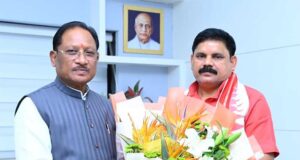 मुख्यमंत्री विष्णुदेव साय से केंद्रीय कोयला एवं खान राज्य मंत्री सतीश चंद्र दुबे ने की सौजन्य मुलाकात