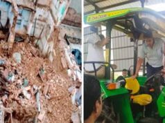 यूप में बारिश से बड़ा कहर, धंसी सड़क में फंसी 12 गाड़ियां, कई मकान गिरे
