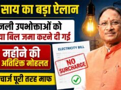 CM विष्णुदेव साय का बड़ा ऐलान, बकाया बिजली बिल जमा करने के लिए 3 महीने की अतिरिक्त मोहलत, सरचार्ज माफ
