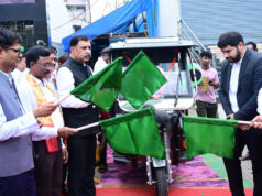 रायपुर : वित्त मंत्री ओपी चौधरी ने किया जीके इलेक्ट्रिक शोरूम का शुभारंभ