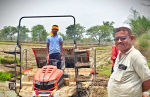 डी ट्रांसप्लांटर से भरदाकला के किसानों की आसान हुई रोपाई, किसानों को मिल रही बड़ी राहत