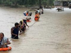 हासमुंद में उफनते नाले में फंसे 14 मजदूरों का सेना ने किया सफल रेस्क्यू