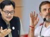 महिला आरक्षण पर राहुल गांधी और रिजिजू आमने-सामने, केंद्रीय मंत्री ने बताए संविधान के नियम