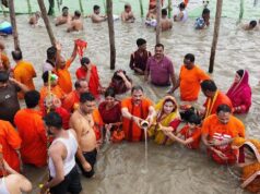 सावन की भक्ति में लीन हुए स्वास्थ्य मंत्री श्याम बिहारी जायसवाल, बाबा बैद्यनाथ और बासुकिनाथ के दरबार में टेका माथा