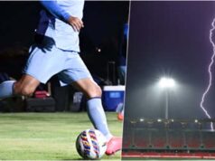 थाईलैंड में फुटबॉल मैच के दौरान गिरी बिजली, खिलाड़ी की मौत 12 घायल