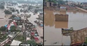 सतना-चित्रकूट में बाढ़ का कहर, मंदाकिनी में बहा 42 साल पुराना पुल; 400 दुकानें तबाह