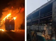 यमुना एक्सप्रेसवे पर स्लीपर बस में लगी आग, 9 यात्रियों की मौत