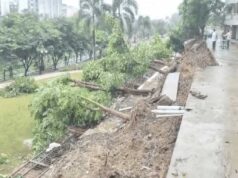 भोपाल में जमीन धंसी, कई कारें दबीं; 8 मंजिला बिल्डिंग की नींव पर भी मंडराया खतरा