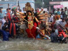 भोपाल में दुर्गा मूर्ति विसर्जन के लिए 7 घाटों पर इंतजाम, क्रेन और गोताखोर तैनात